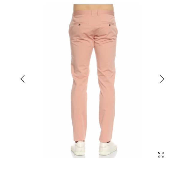 Slim Fit Pink Sandro Chino pants in Stretch Cotton - Picture 3 of 5